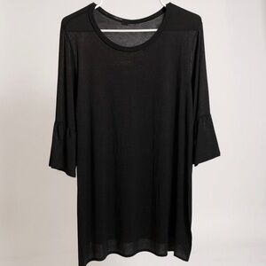Black Bell Sleeve Top 2X